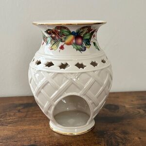 Lenox Holiday Tartan Candle holder or Wax Melter